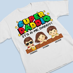 Super Daddio - T-shirt, sweat à capuche, sweat-shirt unisexe personnalisé pour la famille - Cadeau de fête des pères et d'anniversaire pour papa