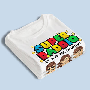 Super Daddio - T-shirt, sweat à capuche, sweat-shirt unisexe personnalisé pour la famille - Cadeau de fête des pères et d'anniversaire pour papa