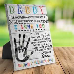 Papa je t'aime Bonne fête des pères - Cadeau pour papa, toile personnalisée
