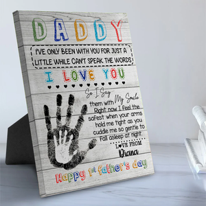 Papa je t'aime Bonne fête des pères - Cadeau pour papa, toile personnalisée
