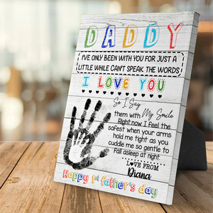 Papa je t'aime Bonne fête des pères - Cadeau pour papa, toile personnalisée