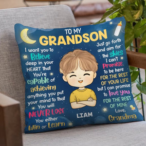 Je t'aime pour le reste de ma vie - Oreiller personnalisé pour la famille - Cadeau pour grand-mère