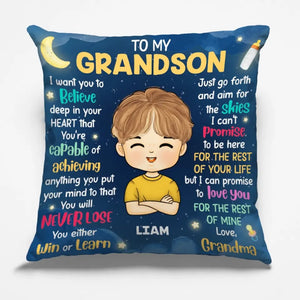 Je t'aime pour le reste de ma vie - Oreiller personnalisé pour la famille - Cadeau pour grand-mère