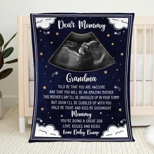 Couverture personnalisée avec photo « Tenez-moi près de vous » – Couverture personnalisée pour la famille – Cadeau de naissance, cadeau pour la première maman