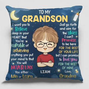 Je t'aime pour le reste de ma vie - Oreiller personnalisé pour la famille - Cadeau pour grand-mère