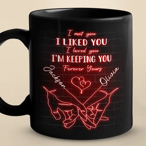 Tasse noire personnalisée « S'agacer mutuellement pour toujours » pour couple – Cadeau pour mari et femme, anniversaire