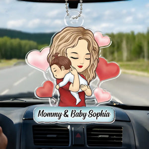 La maternité est le plus grand pari - Décoration de voiture personnalisée pour la famille - Forme personnalisée en acrylique - Cadeau pour maman, grand-mère