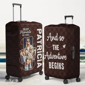 Housse de bagage personnalisée avec photo « Si ce n'est pas maintenant, alors quand » – Cadeau de voyage pour les amoureux du voyage d'aventure