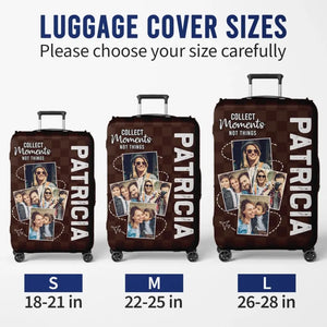 Housse de bagage personnalisée avec photo « Si ce n'est pas maintenant, alors quand » – Cadeau de voyage pour les amoureux du voyage d'aventure