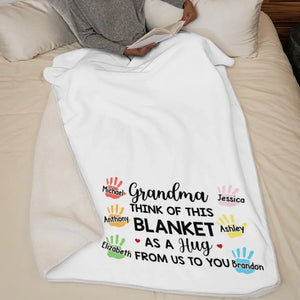 Considérez cette couverture comme un câlin - Couverture personnalisée pour la famille - Cadeau pour grand-mère