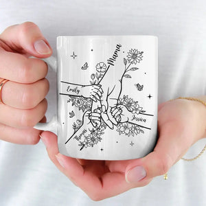Les étoiles ne brillent pas sans l'obscurité - Mug personnalisé pour la famille - Fête des Mères, cadeau pour maman, grand-mère