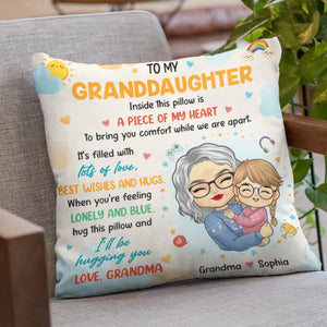 Je te serrerai dans mes bras - Oreiller personnalisé pour la famille - Cadeau de grand-mère