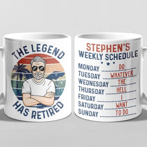 La légende a pris sa retraite - Mug personnalisé - Cadeau de remerciement et de départ à la retraite pour collègues, collègues de travail, etc.