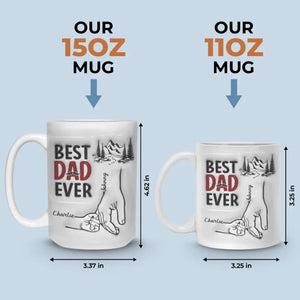 Meilleur papa du monde - Mug personnalisé avec effet gonflable en 3D - Cadeau pour la fête des pères, papa ou grand-père