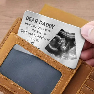 Photo personnalisée « Tu es mon héros » – Carte portefeuille en aluminium personnalisée pour la famille – Cadeau de fête des pères, d'anniversaire pour le premier papa