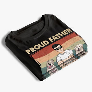 Fier père de chiens gâtés - T-shirt unisexe personnalisé, sweat à capuche, sweat-shirt - Fête des pères, cadeau pour propriétaires d'animaux et amoureux des animaux