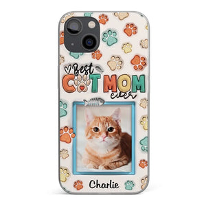 Meilleure maman chien de tous les temps - Coque de téléphone transparente personnalisée avec effet gonflable 3D pour chien et chat - Cadeau pour la fête des mères, pour les propriétaires d'animaux et les amoureux des animaux
