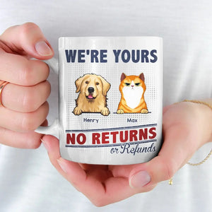 Nous sommes à toi pour toujours - Mug personnalisé pour chien et chat - Cadeau pour les propriétaires d'animaux et les amoureux des animaux
