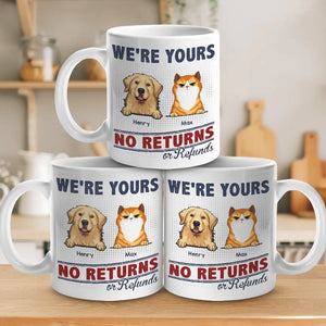 Nous sommes à toi pour toujours - Mug personnalisé pour chien et chat - Cadeau pour les propriétaires d'animaux et les amoureux des animaux