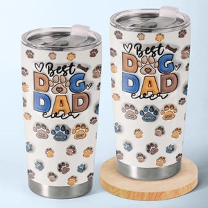 J'aime que tu sois mon père - Gobelet personnalisé avec effet gonflable 3D pour chien et chat - Cadeau pour la fête des pères, pour les propriétaires d'animaux et les amoureux des animaux