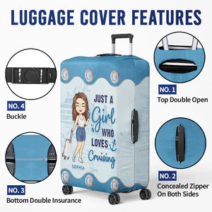 La vie est meilleure en croisière - Housse de bagage personnalisée - Cadeau de vacances, cadeau pour les amoureux du voyage d'aventure