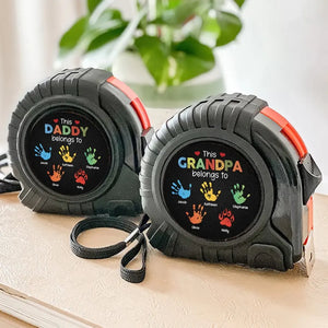 Un héros dans chaque cœur - Mètre ruban personnalisé pour la famille - Fête des pères, cadeau pour papa, grand-père