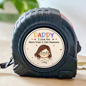 Je t'aime plus que je ne peux mesurer - Mètre ruban personnalisé pour la famille - Fête des pères, cadeau pour papa, grand-père