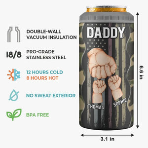 Cher papa, excellent travail - Gobelet isotherme personnalisé 4 en 1 - Cadeau de fête des pères, d'anniversaire pour papa, grand-père