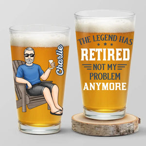 Je suis à la retraite, tu ne l'es pas - Verre à bière personnalisé - Appréciation, cadeau de retraite pour collègues, amis de travail, collègues