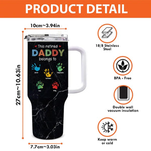 Je suis un papa professionnel - Gobelet personnalisé en acier inoxydable de 40 oz avec poignée - Fête des pères, cadeau pour papa, grand-père