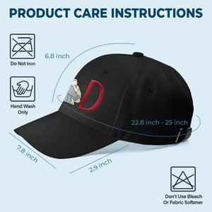 Casquette brodée personnalisée avec photo « Tu es mon papa incroyable » - Cadeau pour la fête des pères