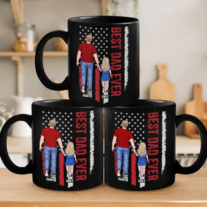 Avoir quelqu'un à aimer, c'est la famille - Tasse noire personnalisée pour la famille - Fête des pères, cadeau pour papa, grand-père