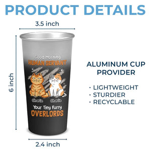 Thank You For Your Daily Snacks - Cat Personalized Custom Aluminum Changing Color Cup - Gift For Pet Owners, Pet Lovers