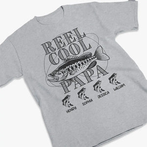 Reel Cool Grandpa Fishing - T-shirt unisexe personnalisé pour la famille, sweat à capuche, sweat-shirt - Fête des pères, cadeau pour papa, grand-père