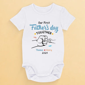 Le plus grand miracle de la vie enveloppé dans une couverture - Body bébé personnalisé pour la famille - Cadeau de fête des pères, cadeau de baby shower, cadeau pour le premier papa