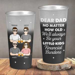 Nous serons toujours vos petits enfants - Tasse personnalisée en aluminium changeant de couleur pour la famille - Fête des pères, cadeau pour papa, grand-père