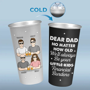 Nous serons toujours vos petits enfants - Tasse personnalisée en aluminium changeant de couleur pour la famille - Fête des pères, cadeau pour papa, grand-père