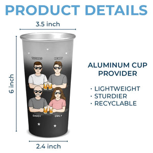 Nous serons toujours vos petits enfants - Tasse personnalisée en aluminium changeant de couleur pour la famille - Fête des pères, cadeau pour papa, grand-père
