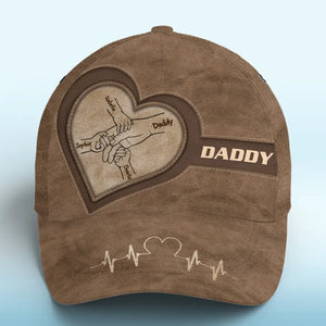Tiens-moi la main et marche à mes côtés - Chapeau personnalisé familial, casquette classique à imprimé intégral - Nouveauté, fête des pères, cadeau pour papa, grand-père AMZ