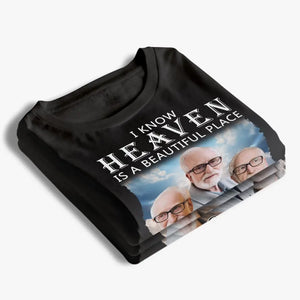 Photo personnalisée Notre père restera à jamais dans nos cœurs - T-shirt unisexe personnalisé, sweat à capuche, sweat-shirt - Cadeau de condoléances pour les membres de la famille
