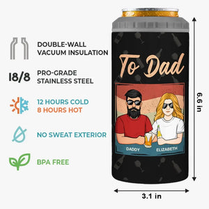 À papa, des raisons pour lesquelles vous buvez - Gobelet isotherme 4 en 1 personnalisé pour la famille - Fête des pères, cadeau pour papa, grand-père