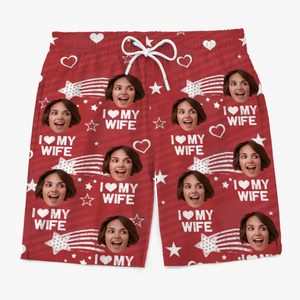 Custom Photo Everyone Knows That You Are Mine - Funny Personalized Custom Tropical Hawaiian Aloha Men Beach Shorts - Summer Vacation Gift, Birthday Party Gift For Husband