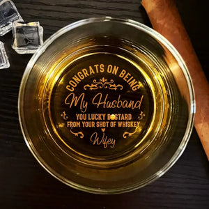 Félicitations pour être devenu mon petit ami - Verre à whisky personnalisé pour couple - Cadeau pour mari et femme, anniversaire