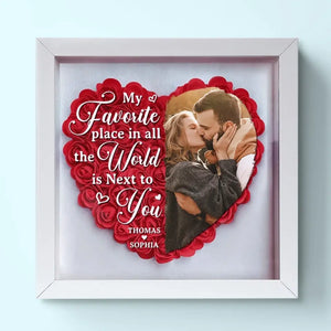 Photo personnalisée Si je sais ce qu'est l'amour, c'est grâce à toi - Boîte à fleurs personnalisée pour couple - Cadeau pour mari et femme, anniversaire