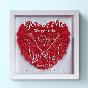 Jamais au-dessus de toi, jamais en dessous. Toujours à tes côtés ! Boîte à fleurs personnalisée pour couple - Cadeau pour mari et femme, anniversaire de mariage