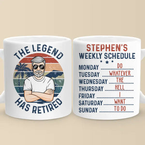 La légende a pris sa retraite - Mug personnalisé - Cadeau de remerciement et de départ à la retraite pour collègues, collègues de travail, etc.