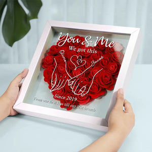 Jamais au-dessus de toi, jamais en dessous. Toujours à tes côtés ! Boîte à fleurs personnalisée pour couple - Cadeau pour mari et femme, anniversaire de mariage