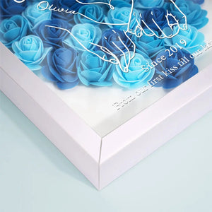 Jamais au-dessus de toi, jamais en dessous. Toujours à tes côtés ! Boîte à fleurs personnalisée pour couple - Cadeau pour mari et femme, anniversaire de mariage