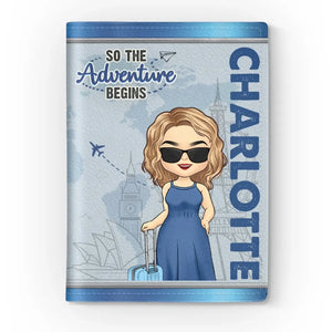 Vivez sans excuses, voyagez sans regrets ! Étui de passeport personnalisé, porte-passeport, cadeau de vacances, cadeau pour les amoureux du voyage d'aventure.