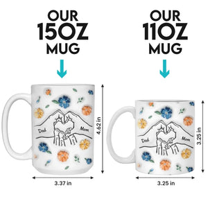 Une famille heureuse n'est qu'un paradis précoce - Mug personnalisé avec effet gonflé 3D - Cadeau pour les membres de la famille